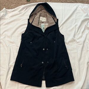 Coldwater Creek Black Hooded Vest